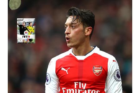 Der heutige Arsenal-Profi Özil war in seiner Zeit bei Real Madrid auf dem Cover von FIFA 11, allerdings im Trikot der deutsc...