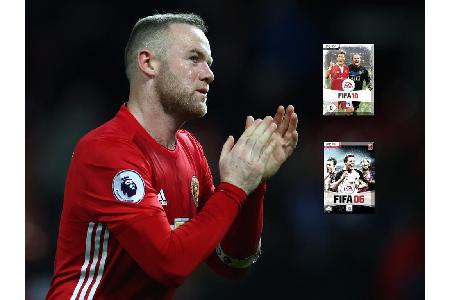 Rooney durfte sich gleich zweifach geehrt fühlen: Sowohl bei FIFA 06 als auch bei FIFA 10 landete der Angreifer auf dem deut...