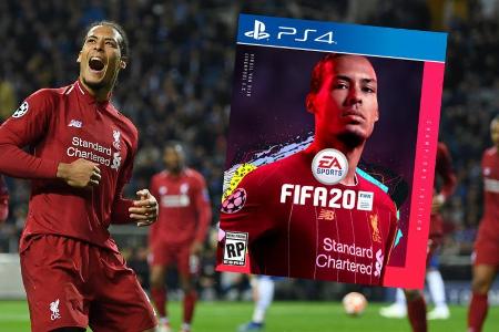 Ähnlich finster blickt Liverpools Champions-League-Sieger Virgil van Dijk aus der Wäsche. Der Cover-Star von FIFA 20 ziert d...