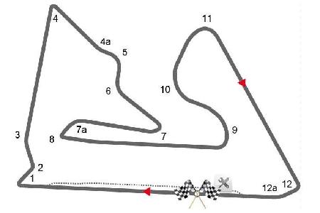 Streckenname: Bahrain Sakhir Circuit, Länge: 5,412 Kilometer, Rundenanzahl: 57, Renndistanz: 308,238 Kilometer, schnellste R...