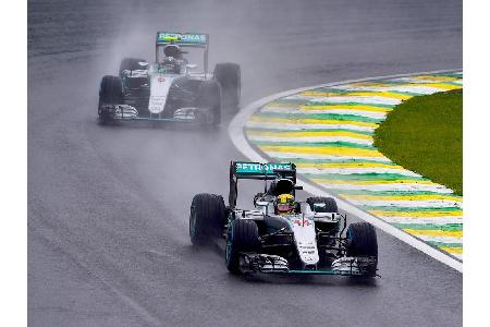 Auch in Brasilien fuhr Mercedes 2016 einen Doppelsieg ein. Nico Rosberg reichte hier ein zweiter Platz, um seine WM-Chancen ...