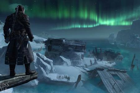Nordlichter in einer Szene aus Assassin's Creed: Rogue.