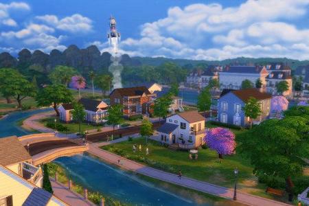 Eine Stadt in The Sims 4. (Quelle: EA)