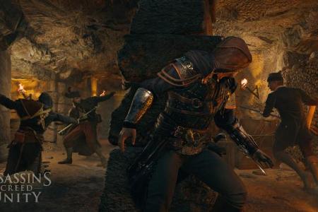 Coop-Mission in den Katakomben von Assassin's Creed: Unity.