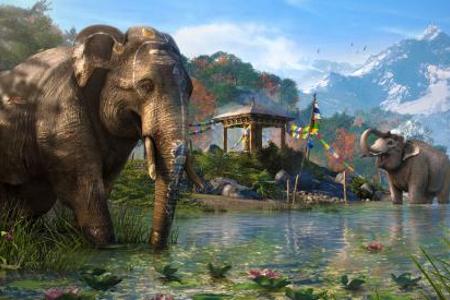 In Far Cry 4 gibt es auch wilde Elefanten und welche, auf denen man reiten kann. (Quelle: Ubisoft)