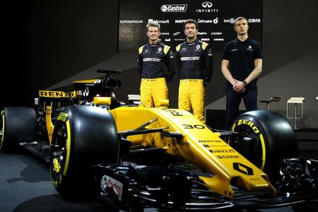 So sieht er aus, der neue Wagen, mit dem der Formel-1-Traditionsrennstall Renault in der kommenden Saison für Furore sorgen ...