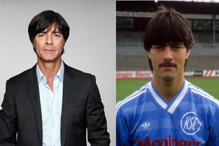 Zwischen 1984 und heute hat der Bundes-Jogi kaum Haare verloren - abgesehen vom Bereich unterhalb der Nase.