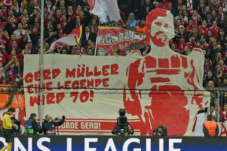 Zu Ehren seines 70. Geburtstages feiern die FCB-Anhänger ihre Klub-Ikone Gerd Müller ab.