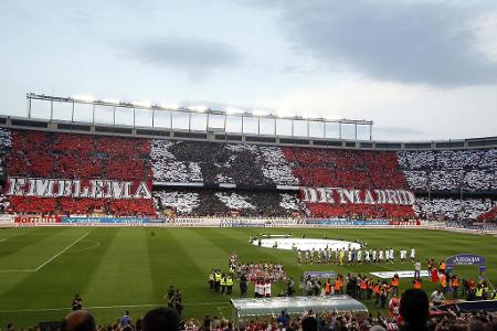 Gegen Sevilla glänzen die Fans von Atlético im September 2014 mit dieser tollen Choreo.