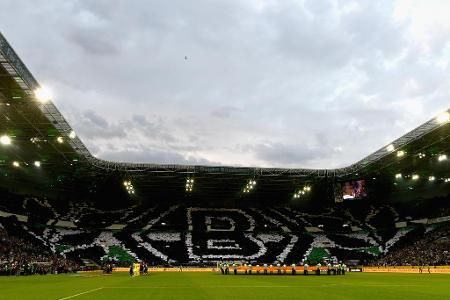 Eine Kurve, ein Wappen! Beim Europa-League-Heimspiel gegen Villarreal begeistern die Anhänger von Borussia Mönchengladbach m...