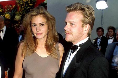 Kurz vor der geplanten Hochzeit im Jahr 1991 ging die Beziehung zwischen Julia Roberts (48) und Kiefer Sutherland (49) in di...