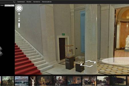 Im Browser ermöglicht das Google Art Projekt virtuelle Gratis-Rundgänge durch Museen auf der ganzen Erde, beispielsweise die...