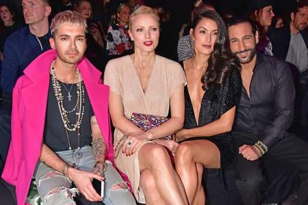 ...selbst auf den Laufsteg. Bill Kaulitz, Franziska Knuppe, Rebecca Mir und Massimo Sinato waren aber auch so ein Hingucker,...