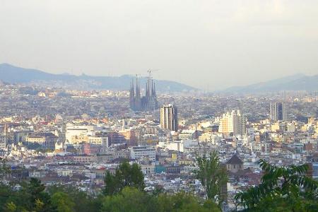 spektakulär panorama Montjuic, Barcelona