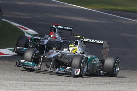 Schumacher Rosberg Mercedes GP Italien 2011