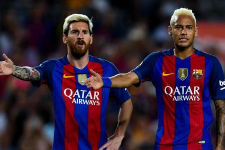 Barcelonas ehemaliges Blondie-Duo - auch das ist Geschmackssache! Nicht nur auf dem Platz harmonierten Messi und Neymar präc...
