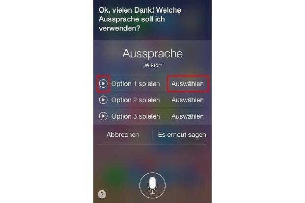 Siri lernt die richtige Aussprache von Namen.