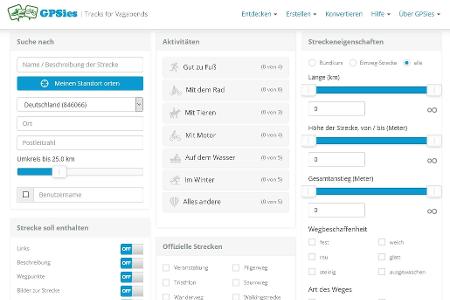 Auf Gpsies finden sich viele attraktive Routen, für den nächsten Ausflug.