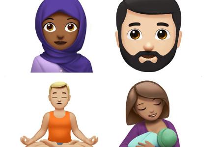 Hier vier der über hundert neuen Emojis, die ab dem nächsten Software-Update auf die iPhones kommen werden