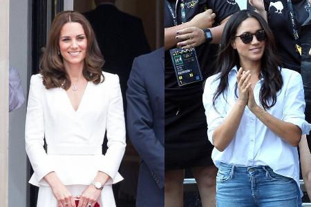 Elegant vs. lässig: Herzogin Kate (l.) und Meghan Markle