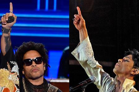 Spielt ein Tribut für Prince: Lenny Kravitz (l.)
