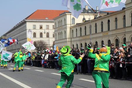 Auch auf Münchens Straßen wird der St. Patrick's Day feierlich begangen