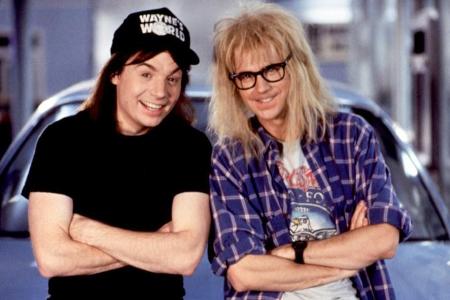 Wayne Campbell (Mike Myers, l.) und Garth Algar (Dana Carvey) aus der Kultreihe 