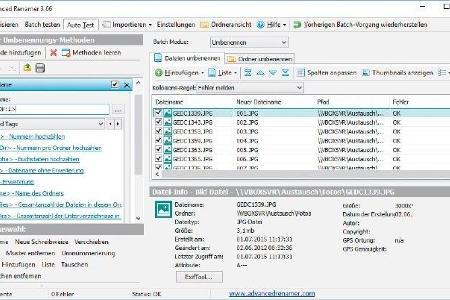 Advanced Renamer - Das Tool Advanced Renamer sorgt für Ordnung auf der Festplatte, indem es Dateien systematisch mit neuen N...