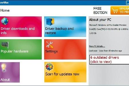 Drivermax - Drivermax prüft den PC auf alle installierten Treiber und listet sie auf. Die Treiber können Sie dann in einem O...