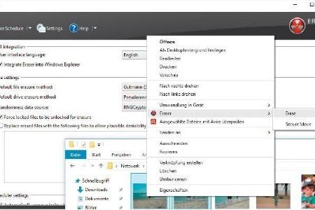 Erazer - Erazer hilft beim sicheren Löschen von Dateien und Verzeichnissen. So lassen sich Dateien über das Explorer-Menü so...