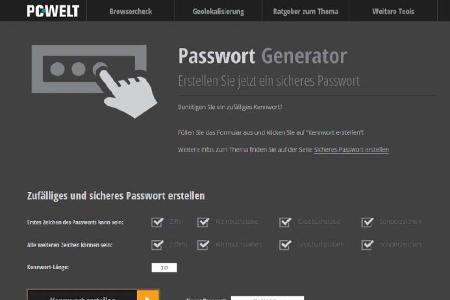 Mit dem Passwort- Generator der PC-WELT erstellen Sie im Handumdrehen sichere und schier unknackbare Passwörter.