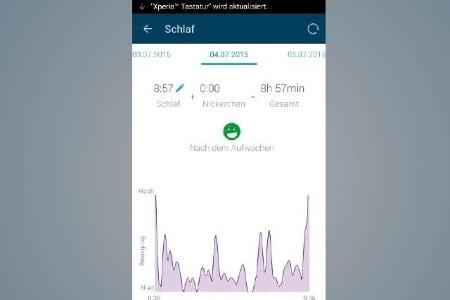 Abhängig von der Bewegung im Schlaf, stuft die „Garmin Connect“-App den Schlaf als leicht oder tief ein.