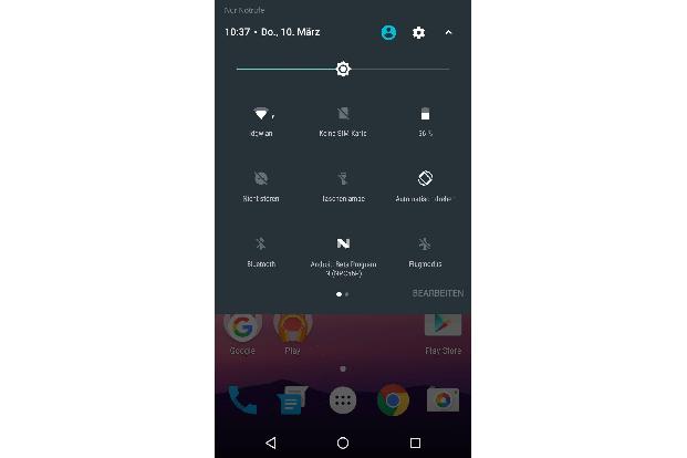 Die neuen Quick Settings von Android N.