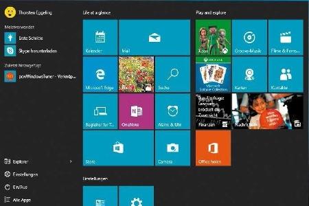 Kacheln sind auf dem Windows 10 wie auch unter Windows 8 vorhanden, dies gestaltet sich jetzt aber deutlich benutzerfreundli...