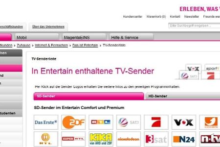 Im Internet listen die Provider auf, welche Sender in ihren IP-TV-Angeboten enthalten sind.