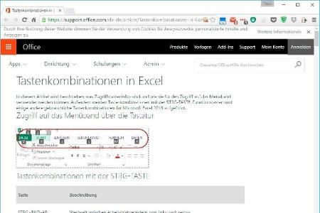 In Microsoft Excel wechselt man mit F2 in den Bearbeitungsmodus der aktuellen Zelle.
