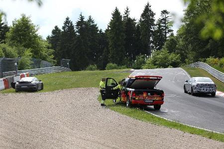 Erlknig Porsche 911 Turbo Facelift Crash