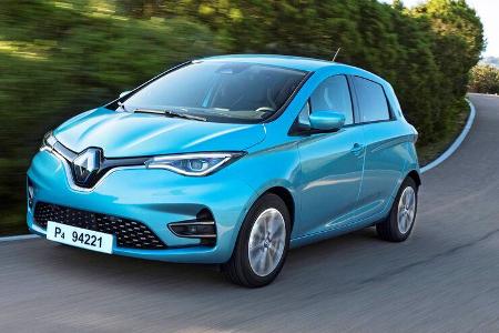Renault Zoe Phase 2: Leistung 100 kW, vMax 140 km/h, 0-100 km/h 9,5 Sekunden. Normverbrauch:17,7 kWh/100 km (WLTP)