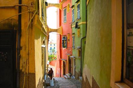 In den engen Gassen von La Pigna, der Altstadt von Sanremo