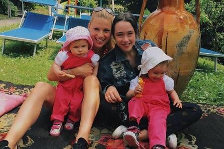 Glückliche Dreifach-Mama: Michelle Hunziker mit ihren Töchtern Aurora, Sole und Celeste