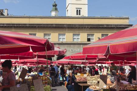 Dolac, Zagreb (Kroatien): Die Einwohner der Stadt nennen den Markt 