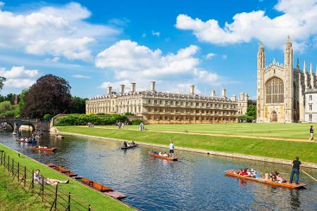 University of Cambridge: Oxfords berühmtester Konkurrent ist die 1209 gegründete Universität Cambridge mit ihrem King's Coll...