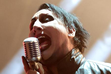 Marilyn Manson während eines Auftritts in Camden, New Jersey