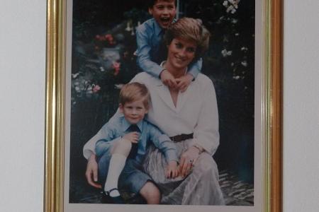 Handsigniertes Erinnerungsfoto von Lady Diana mit William und Harry