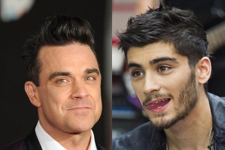 Männer mit geteiltem Schicksal: Robbie Williams (li.) und Zayn Malik
