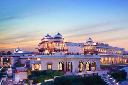 Ein Original-Drehort: Taj Hotel Rambagh Palace in Jaipur