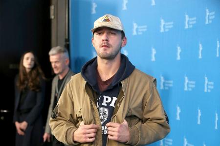 Shia LaBeouf - hier ohne Papiertüte - bei der Berlinale 2014