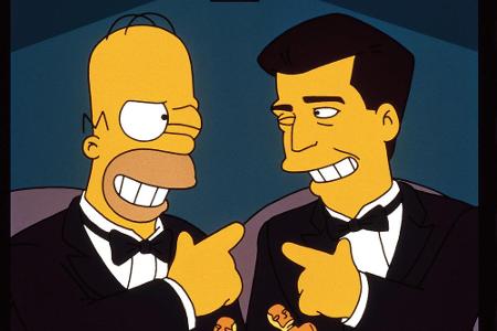 Dynamisches Hollywood-Duo: Homer und Mel Gibson