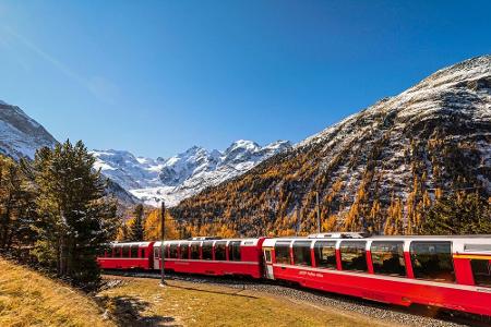 Ein Erlebnis: Mit der Rhätischen Bahn durch die Alpen