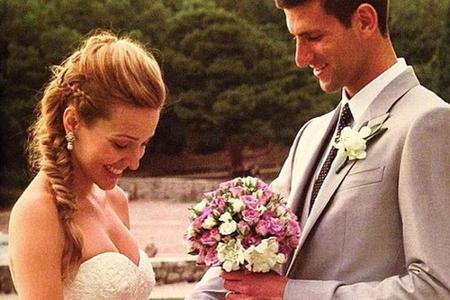Im Juni heiratete Novak Djokovic seine Jugendliebe Jelena